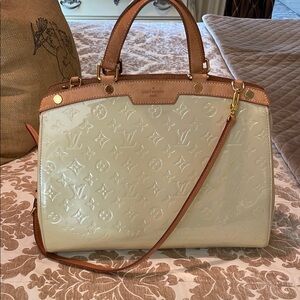 Louis Vuitton Ivory and Tan Satchel